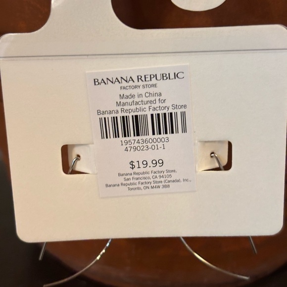 Banana Republic Silver Half Moon Hoop Earrings - Picture 2 of 2